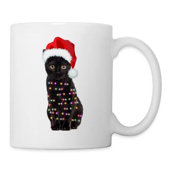 Süße Katzen Xmas Kätzchen Weihnachtsoutfit - Tasse - Weiß - Rechts