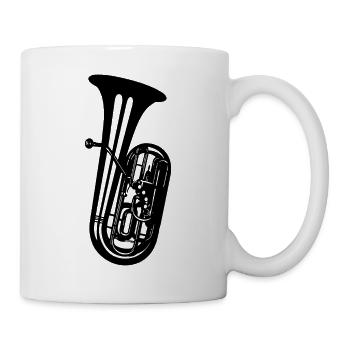 Tuba Instrument à vent Instruments à vent - Mug blanc - blanc - Droite
