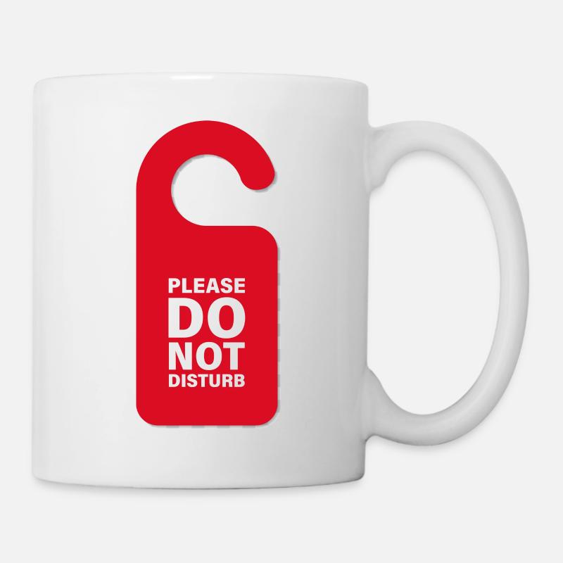 Bitte nicht stören Schild in rot - Tasse - Weiß