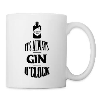 Immer Gin Uhr - Tasse - Weiß - Rechts
