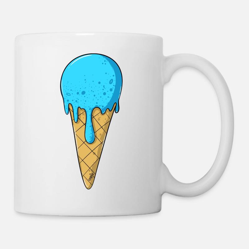 Eis | Blau Eiscreme | ICE Cream - Tasse - Weiß