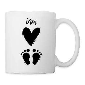 Pieds nus au cœur - pieds nus sur la plage, dans le sable... - Mug blanc - blanc - Droite