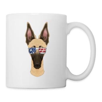 Malinois USA Sunglasses I American Flag Malinois - Mug - white - Right