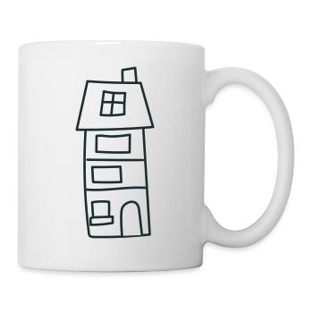 A cute tall Irregular house - Mug - white - Right