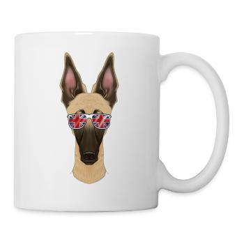 Malinois UK Sunglasses I English Flag I Union Jack - Tasse - Weiß - Rechts