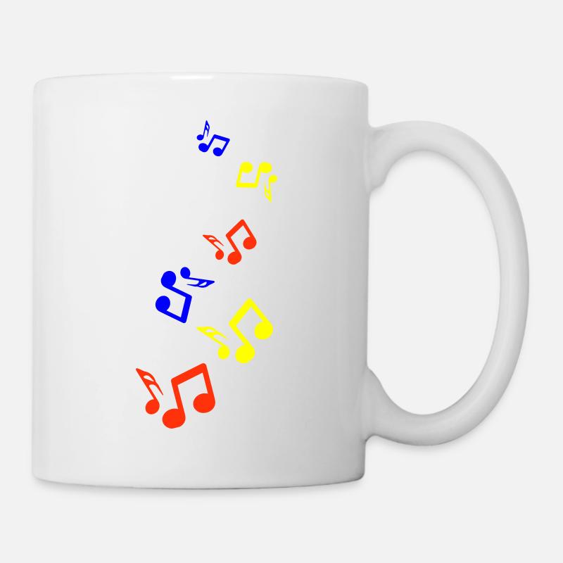 Panneau des notes de musique - Mug blanc - blanc