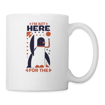 Je suis juste ici pour les pingouins - Mug blanc - blanc - Droite