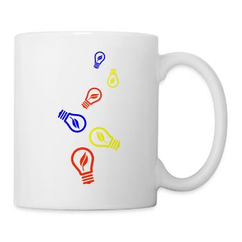 Glühbirne Symbol - Tasse - Weiß - Rechts