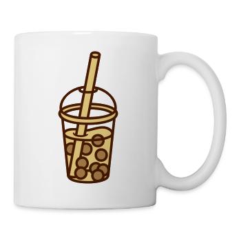 Bubble Tea Comic Design - Tasse - Weiß - Rechts