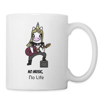 unicorn Einhorn No music - Tasse - Weiß - Rechts