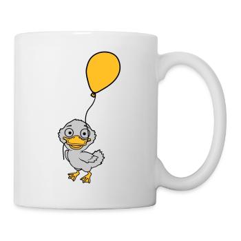 Balloon little cute duckling - Mug - white - Right