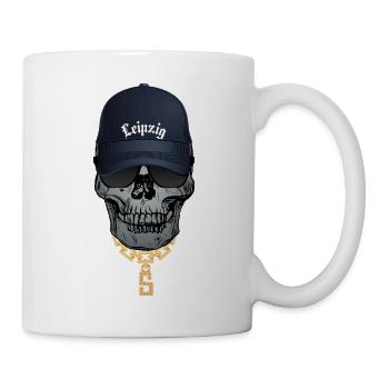 Cool skull Hip Hop Style lettering Leipzig - Mug - white - Right