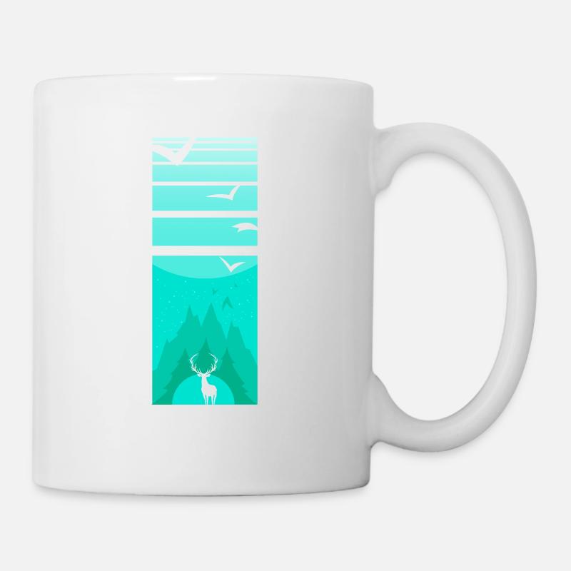 Trailrun Wildnis Hirsch - Tasse - Weiß