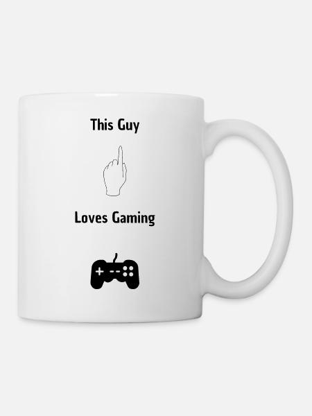 This Guy loves Gaming - Tasse - Weiß