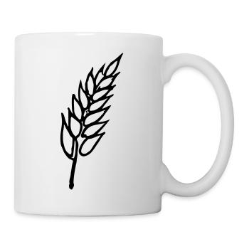 Weizen Illustration Brotbäcker Geschenkidee - Tasse - Weiß - Rechts