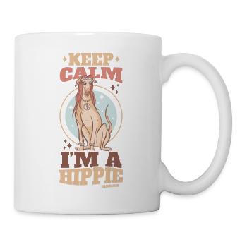 bleib locker ich bin ein Hippie - Tasse - Weiß - Rechts