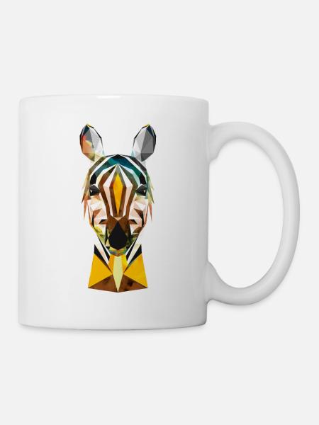 Zebra Illustration - Tasse - Weiß