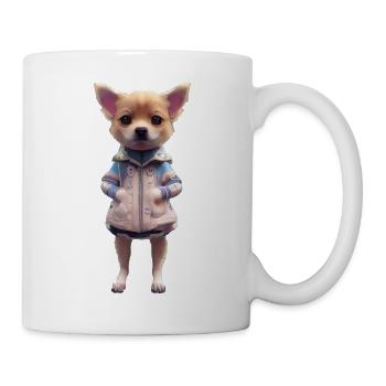 Chihuahua Hund - Chihuahua - Tasse - Weiß - Rechts