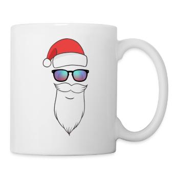 Weihnachtsmann mit Sonnenbrille - Tasse - Weiß - Rechts