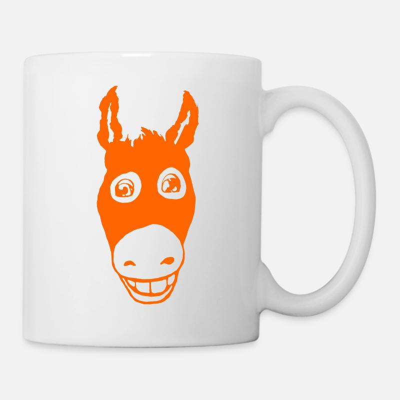 Orange âne souriant - Mug blanc - blanc
