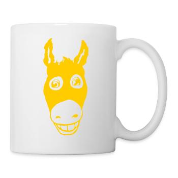 Smiling donkey yellow - Mug - white - Right