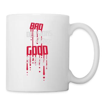 bad decisions great stories - Mug - white - Right