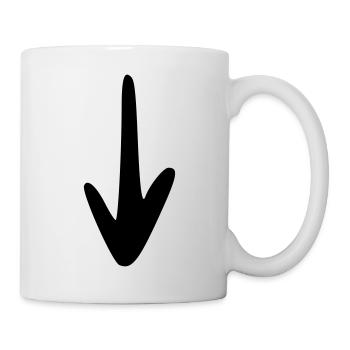 Arrow drawing sketch black - Mug - white - Right