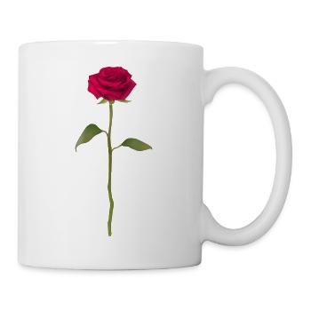 Rose - Tasse - Weiß - Rechts