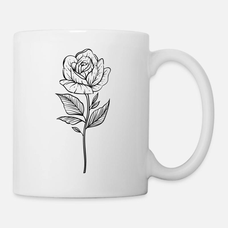 die Rose - Tasse - Weiß