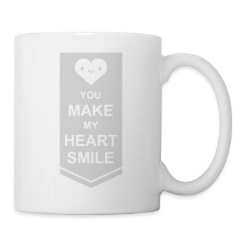Faire sourire mon cœur - Mug blanc - blanc - Droite