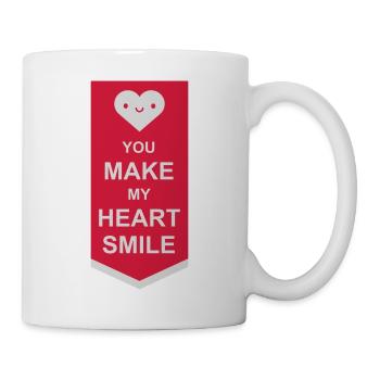 make my heart smile - Tasse - Weiß - Rechts