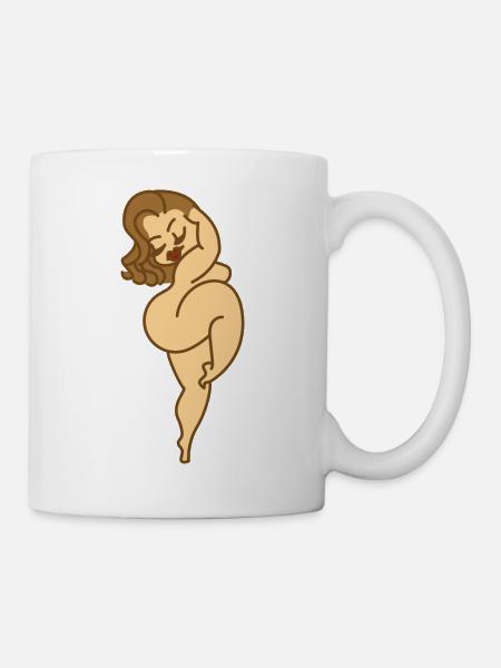 curvy sexy - Tasse - Weiß