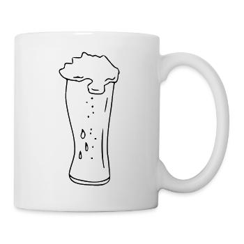 Beer Drawing Party Celebrate Black - Mug - white - Right