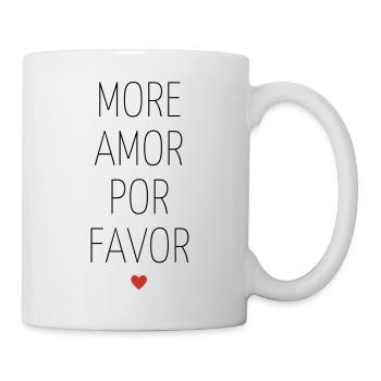 More amor - Plus d'amour - Saint Valentin - Mug blanc - blanc - Droite