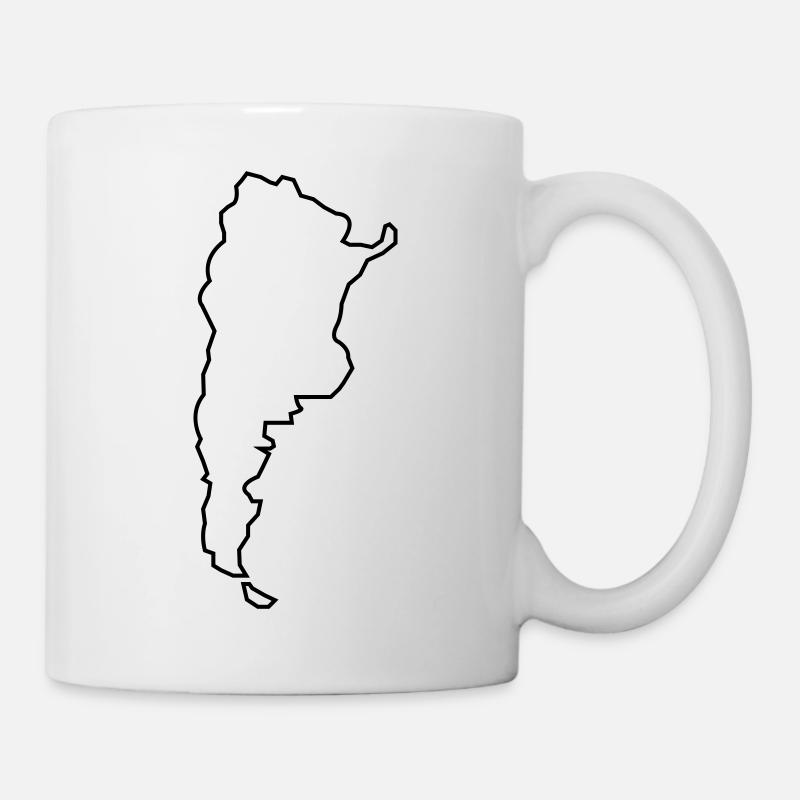 Argentinien Umriss - Tasse - Weiß