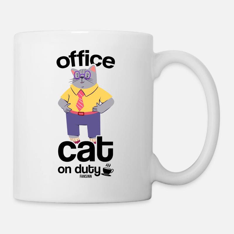 Cat Work Office Coffee Dad - Mug - white