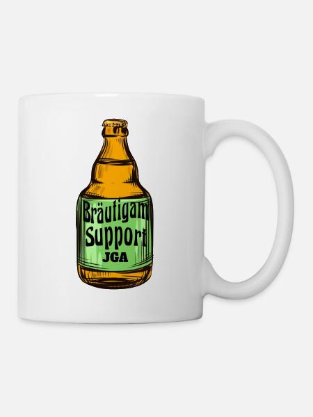 Bräutigam Support JGA - Tasse - Weiß