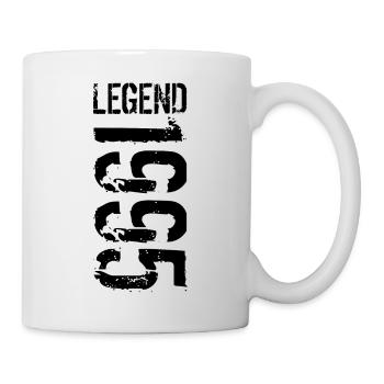 Légende 1995 noir - Mug blanc - blanc - Droite