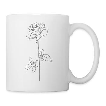 Motif rose simple - Mug blanc - blanc - Droite