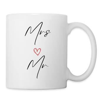 Saint-Valentin - MRS & MR, idée cadeau couple - Mug blanc - blanc - Droite