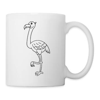 Flamingo, bird, gift, gift idea - Mug - white - Right