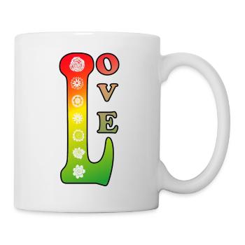 Love Flower Power 70e Rétro - Mug blanc - blanc - Droite