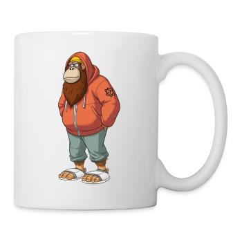 Streetart Orang-Utan Urban Rap Street Affe - Tasse - Weiß - Rechts