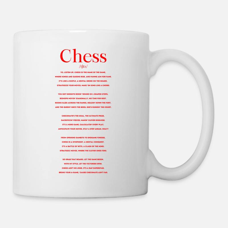 Schach Definition Rap - Tasse - Weiß