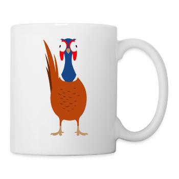 Coq faisan Oiseau Drôle Drôle - Mug blanc - blanc - Droite