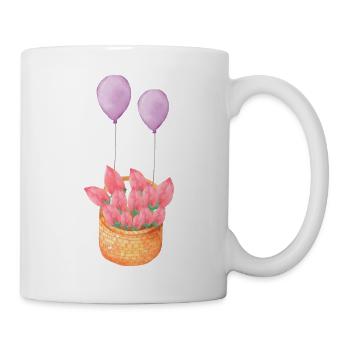 Flower basket - Mug - white - Right