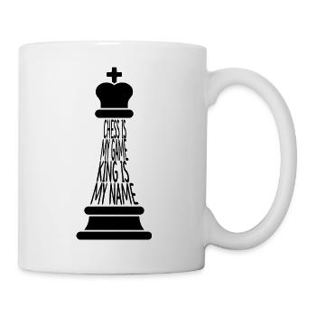 Schach Figur mit Spruch - Tasse - Weiß - Rechts