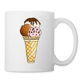 Eis - Tasse - Weiß - Rechts