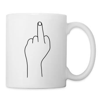 stinkefinger 2 - Tasse - Weiß - Rechts