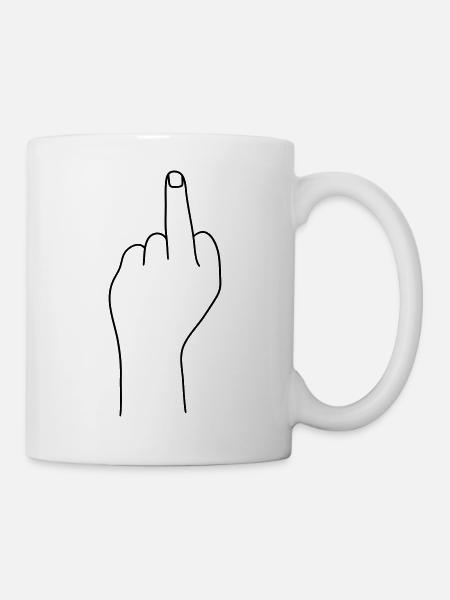 stinkefinger 2 - Tasse - Weiß